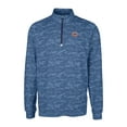 thumbnail image 2 of Men's Cutter & Buck Navy Chicago Bears Big & Tall Traverse Eco Camo Tri-Blend DryTec Quarter-Zip Jacket, 2 of 3