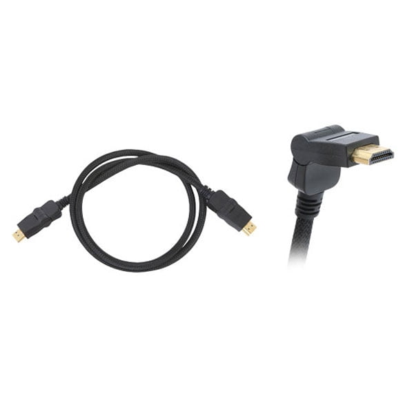 12ft Horizontal Swivel High Definition HDMI Cord with HeavyDuty Fiber