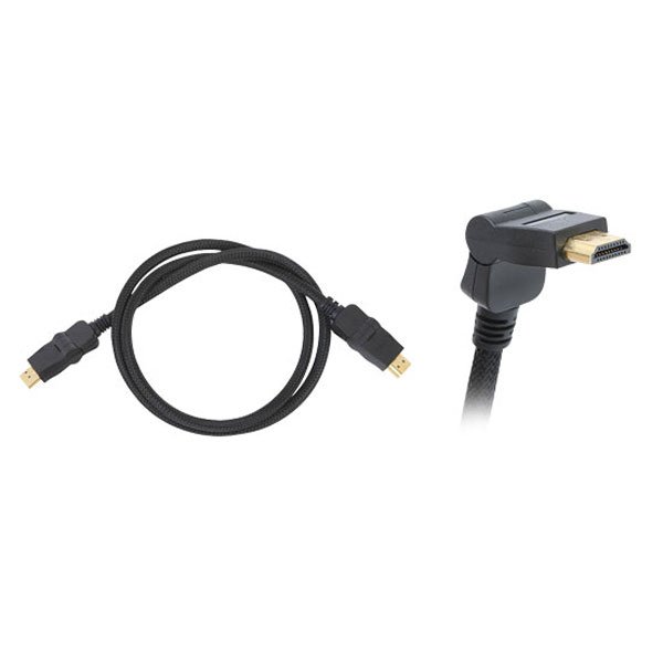 12ft Horizontal Swivel High Definition HDMI Cord with HeavyDuty Fiber