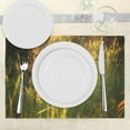 thumbnail image 3 of Ambesonne Fox Place Mats Set of 4, Vixen Mammal Summer Forest, Standard Size, Orange Yellow Green, 3 of 6