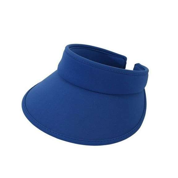 Fgnfyis Mens Womens Twill Clip On Sports Visor Sun Hat Adjustable Outdoor Tennis Beach Cap Blue One Size