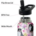 thumbnail image 3 of 32 oz Corgi Water Bottle Cute Dog Tumbler Corgi Gifts Insulated Water bottle with Straws and Flip Lid Stainless Steel Dog Travel Cup, 3 of 6