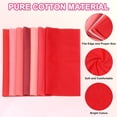 thumbnail image 3 of Uxcell 7 Pcs 20 Pouces x 20 Pouces Ensembles de Tissus en Coton Couleur Unie, Carrés, Rouges, 3 of 6