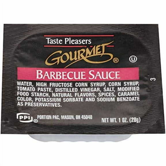 100 PACKS : Taste Pleasers Gourmet Barbecue Sauce,1-Ounce Cups