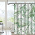 thumbnail image 5 of SPXUBZ Abstract Marble Polyester Shower Curtain with Hooks for Modern Bathroom Decor 72 x 72 in, 5 of 7