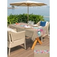 thumbnail image 4 of Outdoor Tablecloth with Umbrella Hole and Zipper, Pink Starfish Abstract Rectangle Table Cloth 52x70 Inch Waterproof Tablecloth, Ocean Conch Coastal Coral Picnic Table Cover for Patio Camping, 4 of 7