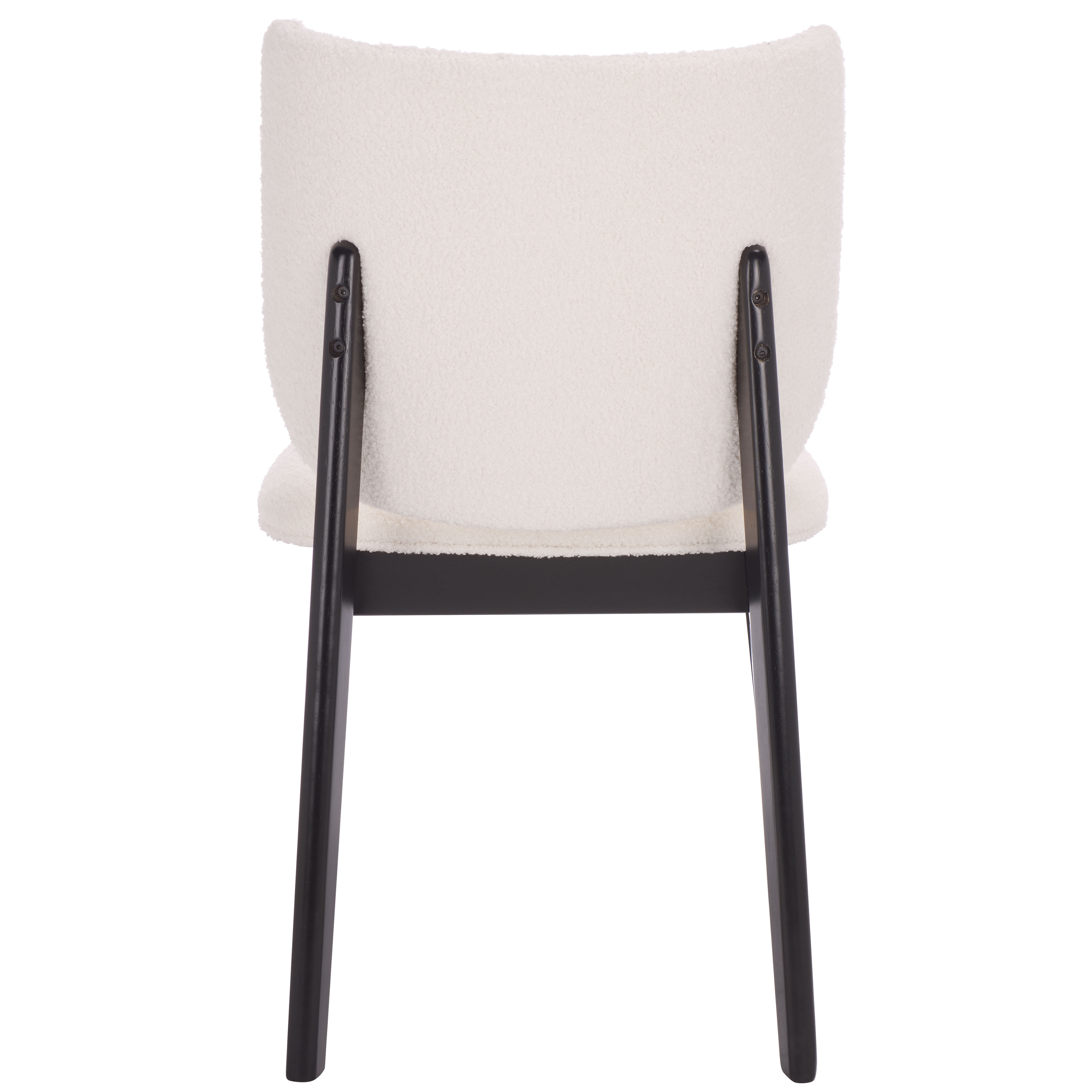 Safavieh Norman Modern Fabric and Rubberwood Dining Side Chairs, White / Black
