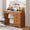 Brown, variant on 4 EVER WINNER White Home Office Computer Desk with 4 Drawers & Hutch, Modern Wood Study Writing Table for Bedroom, Home Office Furniture with Ample Storage Space
