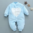 thumbnail image 2 of AJIWYH Romper Baby Girl Tracksuits Set for Toddler Warm Jumpsuit Clothes Boy Girl Thick Playsuit Romper Baby Girls Outfits (Blue,12-15 Months), 2 of 3