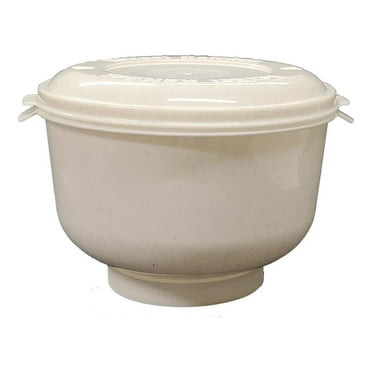 APSI Store Kernel Katcher Popcorn Bowl Set - Popcorn Sifter Shaker Kernel Catcher and Separator, Large and Reusable With Lid, Dishwasher Safe, Recycled Plastic with Handle (White Granite)