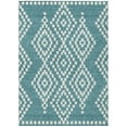 thumbnail image 2 of Addison Rugs Chantille Indoor/Outdoor Transitional Diamonds Teal Washable Rectangle Rug, 5' x 7'6", 2 of 6