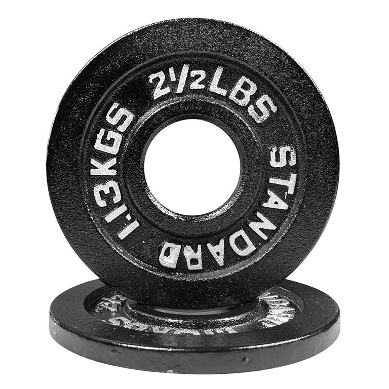 BalanceFrom Tri-Grip Cast Iron Plate Weight Plate for Strength Training,  Weightlifting and Crossfit, 1-Inch, 2.5lbs Single 