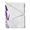 thumbnail image 2 of Love Soft Flannel Fleece Throw Blanket, Romantic Fairtytale Lady Butterflies Princess with Antique Chandelier Graphic, Cozy Plush for Indoor and Outdoor Use, 70" x 90", Purple and White, by Ambesonne, 2 of 5