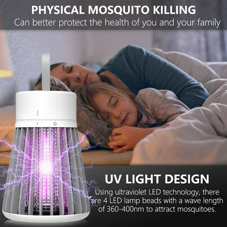 2Pack/1Pack Electric Mosquito Killer Lamp Portable LED Light Fly Bug Zapper  Lamp