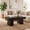 Black, variant on Fnova Farmhouse 47 Inch Rectangle Wooden Coffee Table, Sturdy Base, Modern Cocktail Tea Table, Accent Center Table for Living Room, Bedroom