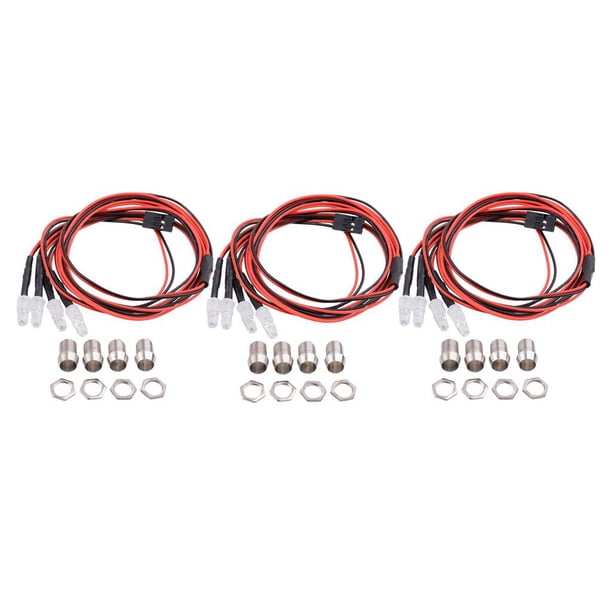 Kit De 2 Faros LED De 5 Mm Para Coches RC 1/10 | Luces Delanteras De Alta Simulación | Compatible Con Vehículos De Deriva | Fácil Instalación Y Bajo Consumo