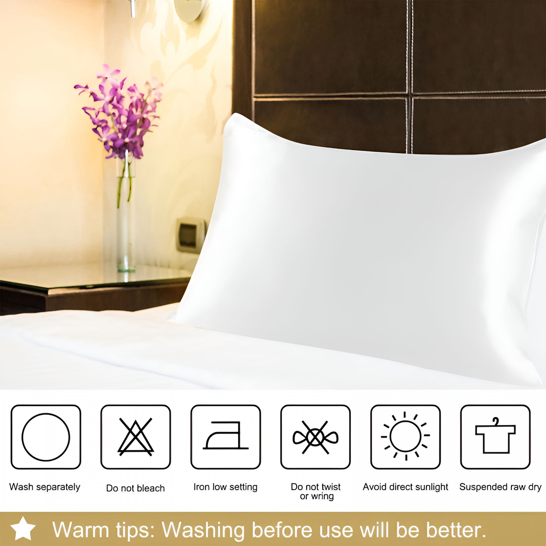 AUQ 2026 New Pure Silk Pillowcase with Zipper Blissy Silk Pillow Cases,Queen(20X30"), for Reducing Hair Frizz, Preventing Wrinkles, Skin Care, Luxurious Sleep, Enhancing Bedroom Décor, Gift Idea