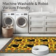 thumbnail image 5 of ODIKA 4'x6' Machine Washable Non-Slip Area Rug, Vibrant Garden Inspired Welcome High Traffic Rug, Yellow, 27814, 5 of 7