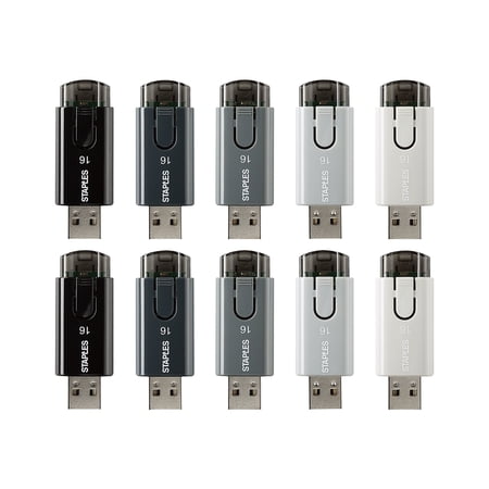 UPC: 0718103294102 | Staples 16GB USB 2.0 Flash Drive 10/Pack (52548) 2835813