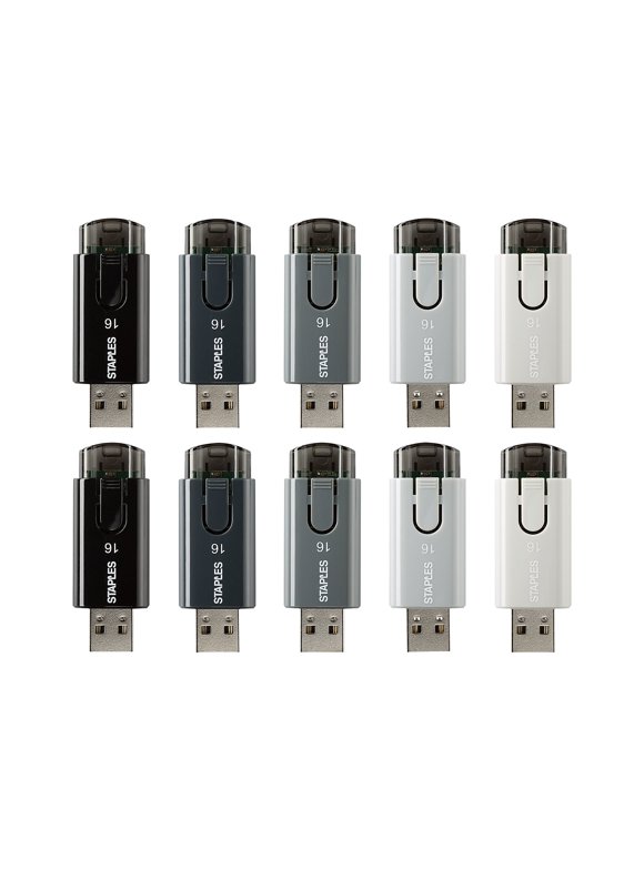 Staples 16GB USB 2.0 Flash Drive 10/Pack (52548) 2835813