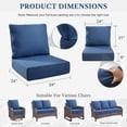 thumbnail image 4 of Bellefurn Outdoor Deep Seat Cushion 24 X 24 X 6 inch for Patio Furniture,Outdoor Chair Cushions Waterproof & Fade Resistant Patio Furniture Cushions for Wicker Chair, Sofa, Couch, 4 of 12