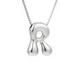 thumbnail image 6 of Holloyiver Bubble Letter Initial Necklace for Women, Colorful Balloon Alphabet Name Pendant Dainty Cute 14K Gold Plated Necklaces Jewelry Gifts (Silvery), 6 of 9