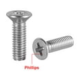 thumbnail image 3 of Uxcell M3x10mm Flat Head Machine Screws, Phillips Cross Screw, 304 Stainless Steel, Fasteners Bolts 50 Pack, 3 of 5