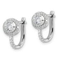 thumbnail image 2 of Auriga Fine Jewelry 14K White Gold Lab Grown Diamond Hinged Hoop Earrings for Women, 2 of 5