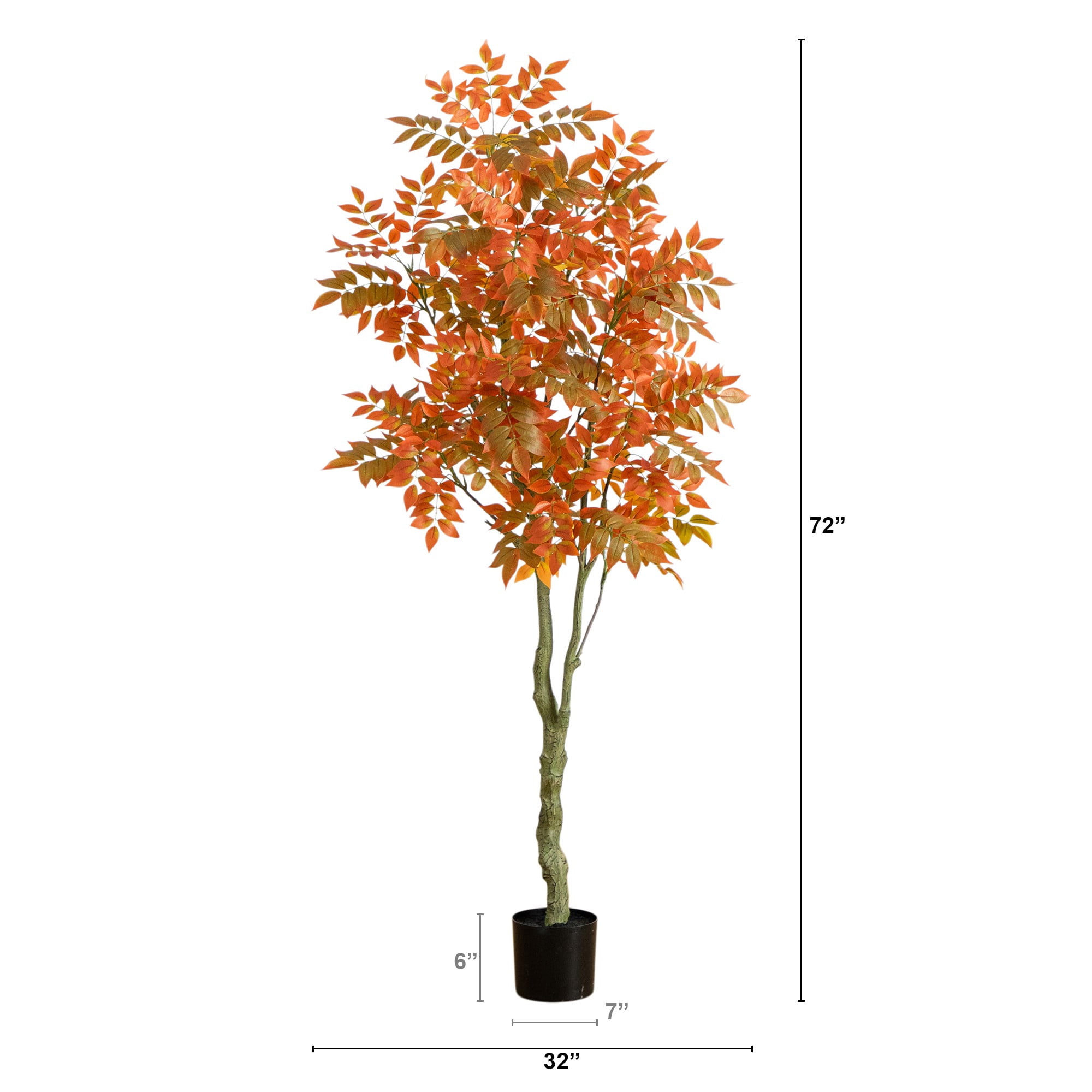 Nearly Natural 6ft. Autumn Sumac Artificial Fall Tree