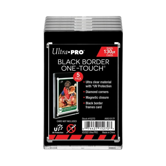 Ultra PRO: UV One-Touch Magnetic Holder - 130pt (Black Border - 5ct)