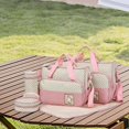 thumbnail image 1 of BELOVING Diaper Bag Tote Set Baby Essentials Baby Bag Multipurpose for Outdoor Travel Pink, 1 of 10