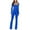 Blue, variant on Babysbule Womens Overall Party Pants Women's Spring Back Waist Neck Long Sleeve Tops Clothing Long Pants