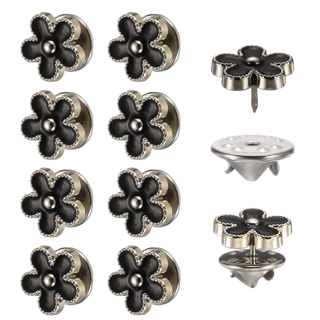 10 Conjuntos de Botones de Perlas, Botones de Perlas de 11.5 mm Sin Coser, Broches Desmontables para Ropa, Abrigos, Suéteres (Blanco)
