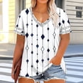 thumbnail image 4 of Women's Tops Short Sleeve Plus Size Solid Oversized Neck Summer Sports Base Tee, 4 of 6