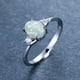thumbnail image 3 of Luxurious White Opal Engagement Ring - Classic Oval Crystal Wedding Band for Women, 3 of 5