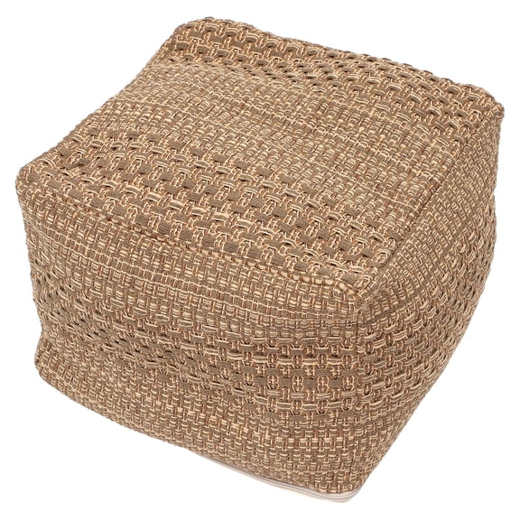 LIOOBO Creative Pouf Cushion Cover Khaki Cotton Linen for Indoor Use
