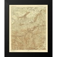 thumbnail image 2 of USGS 12x14 Black Modern Framed Museum Art Print Titled - Mt Guyot Tennessee North Carolina Sheet, 2 of 5