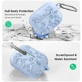 thumbnail image 5 of Comvin Compatible with AirPods Pro 3 Case Cover with Cleaner Kit, Cute Flower Engraved Silicone Protective Case for Apple Airpods Pro 3rd Generation (2025), 5 of 9