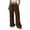 Brown, variant on Womens Fashion Summer Essentials Clothes Cotton and Linen Embroidered Wide Leg Pants Spring Loose High Waist Straight Casual Pants for Women