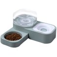 thumbnail image 1 of Cat Waterer and Feeder Rotatable Automatic Pet Water Dispenser Dual Pet Bowl, 1 of 10