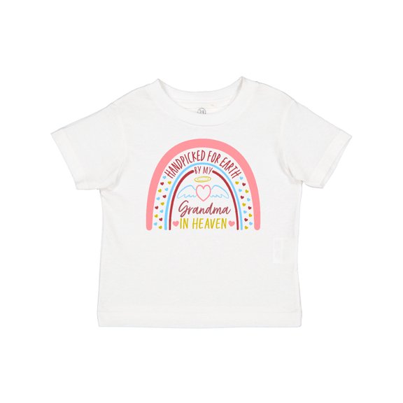 Inktastic Handpicked for Earth by My Grandma in Heaven Rainbow Boys or Girls Baby T-Shirt