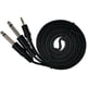 thumbnail image 4 of Cable divisor en Y de alimentación con conector TRS estéreo de 1/8" a doble TS de 1/4", conector chapado en oro, 3,5 1.5m, 4 of 6