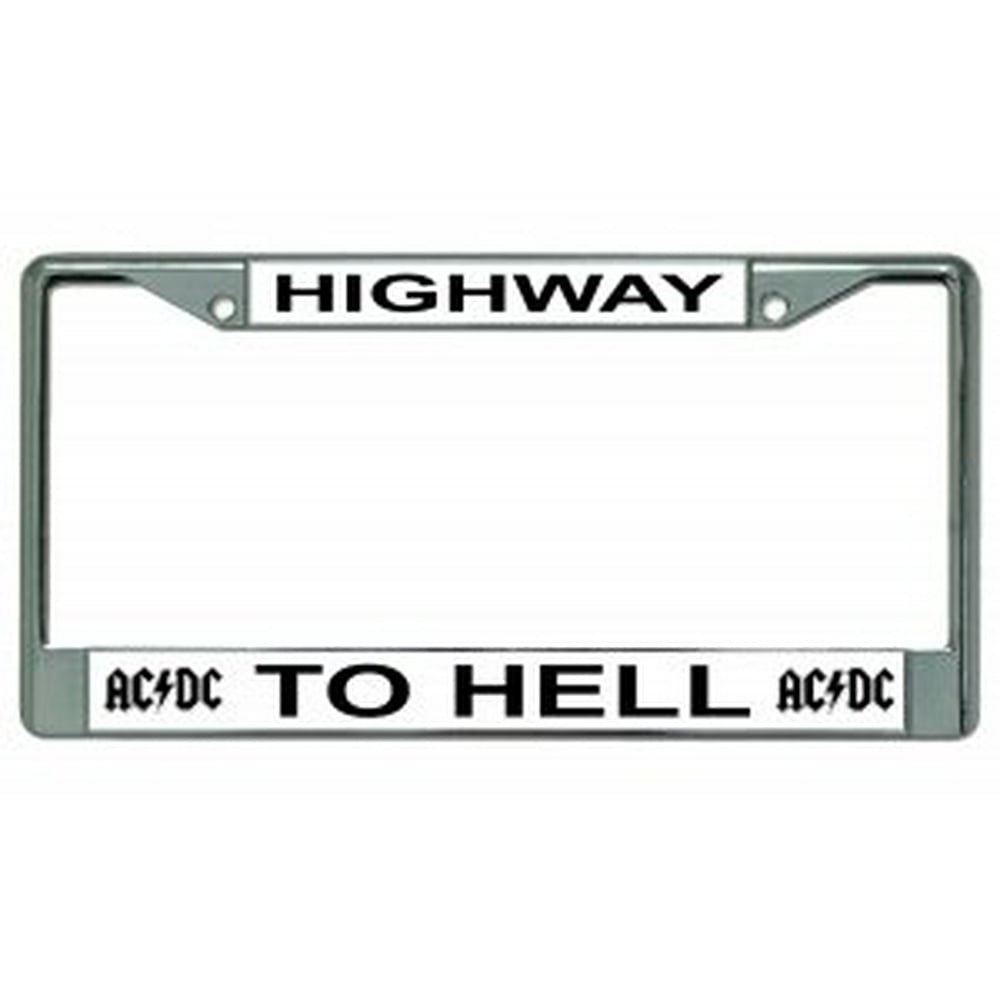 AC/DC Highway To Hell Chrome License Plate Frame