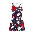 thumbnail image 5 of Sundresses for Women 1776-2026 250 Anniversary USA Flag Print V Neck Mini Tank Dress Beach Dress with Pocket, 5 of 6