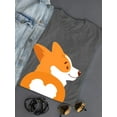 thumbnail image 3 of Fluffy Corgi Booty T-Shirt Women -Image by Shutterstock, Female x-Large, 3 of 4