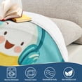 thumbnail image 5 of 50x60 inch Crystal Fleece & Arctic Fleece Blanket Soft Bed Throws for Home or Camping Cartoon Little Eggs, 5 of 7