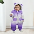 thumbnail image 5 of LZHGirlshop Cute Baby Boys Snowsuit New Born Girls Gradient Printed Zipper with Pocket Winter Coat Toddler Clothes ,Purple,3-4T, 5 of 8