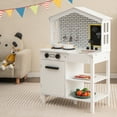thumbnail image 2 of Costway Kids Farmhouse Kitchen Play Set Wooden Pretend Toy with Storage & Accessories, 2 of 10