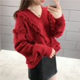 thumbnail image 1 of Suéter de cuello alto de Navidad para mujer, estilo coreano, igual que los jerséis de celebridades de Internet, suéteres femeninos dulces, ropa de otoño e invierno, 1 of 4