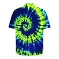 thumbnail image 4 of flyskyup Tie Dye Shirts for Mens Lapel Short Sleeve Button Down Regular Trendy Blouses Lightweight Beach Summer Casual Tops, 4 of 5